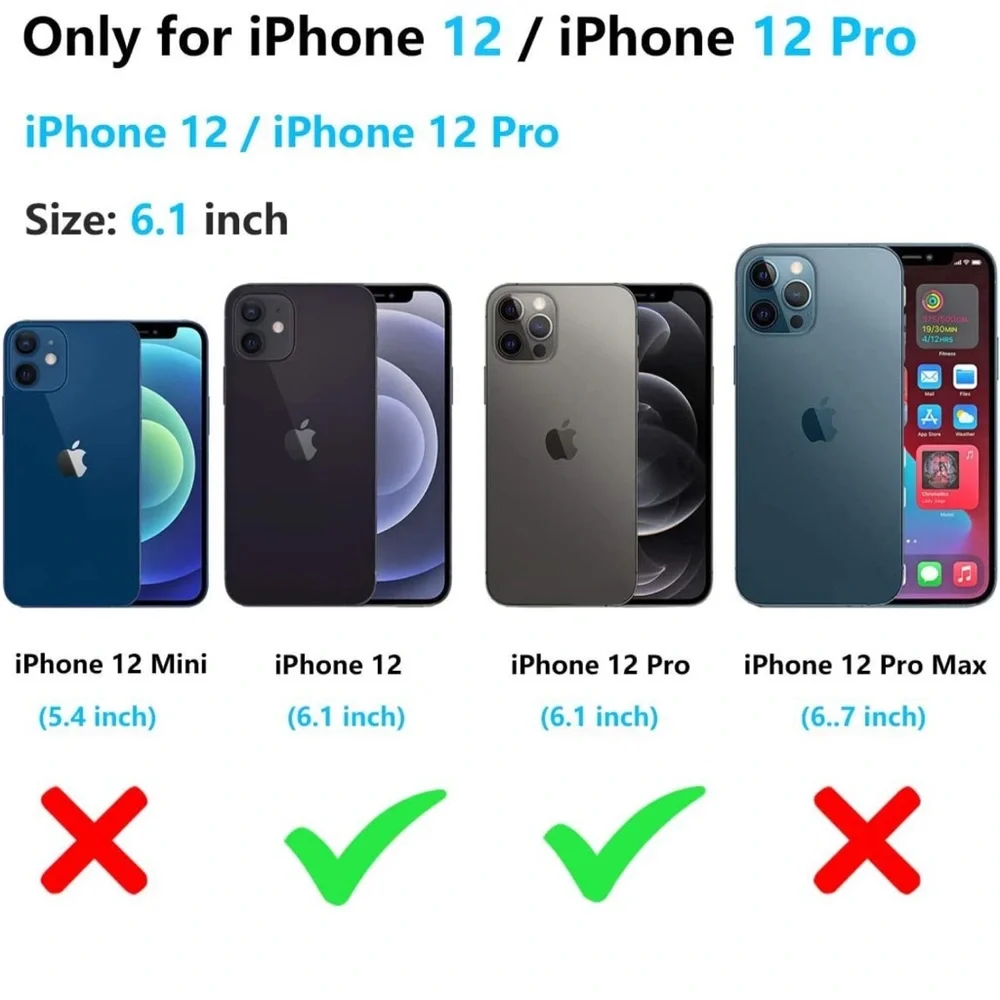 iPhone 12 Case iPhone 12 Pro Case Kickstand with Car Mount Holder (Red)